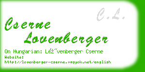 cserne lovenberger business card